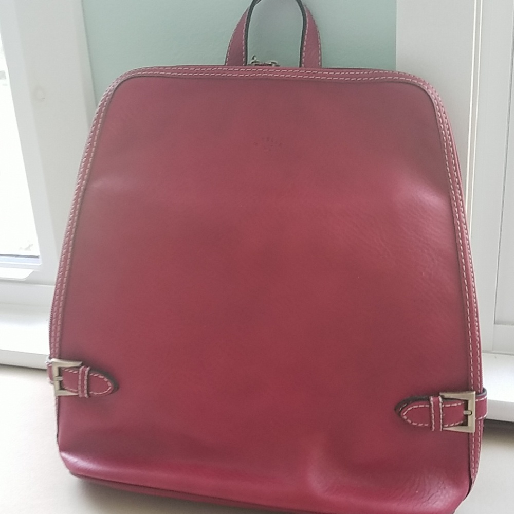 Ritelle red leather backpack. EUC